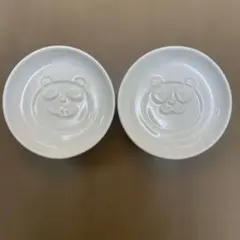 ブラックパンダ×たち吉　浮でるホワイト醤油小皿 2枚セット