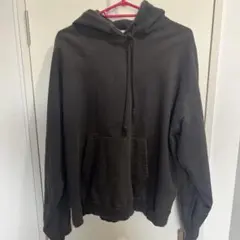 LIDUM ブラック フード付きパーカー