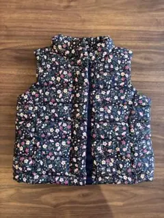 【美品】RALPH LAUREN花柄ネイビー ダウンベスト