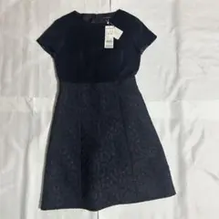 【新品未使用タグ付】23区 ワンピース レースネイビー 濃紺　結婚式 セレモニー