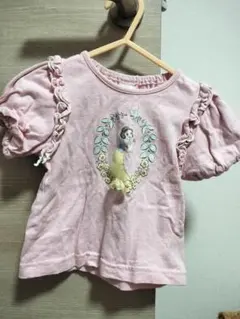 【期間限定値下げ】cottoli　白雪姫 パフスリーブTシャツ ピンク　80cm