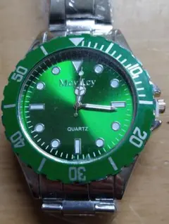 特価!McyKcy グリーン クォーツ腕時計
