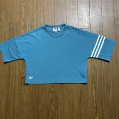 アディダスオリジナルス クロップド Tシャツ Neuclassics ブルー Lのサムネイル