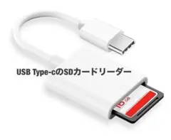 USB Type-cのSDカードリーダー ホワイト