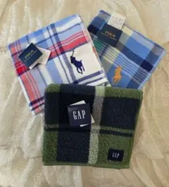 【新品】Polo Ralph Lauren & GAP タオルハンカチ3枚セット