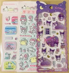 サンリオ　キャラクターシールセット サンリオ湯　おやすみクロミ　海外限定