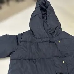 フード付きネイビーダウンジャケット