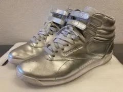 ＊『希少』Reebok メタリックシルバー ハイカットスニーカー