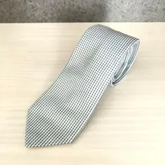 Giorgio Armani シルバー ブルー ストライプ柄 ネクタイ シルクのサムネイル