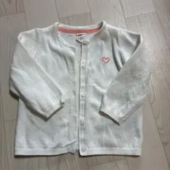 H&M ホワイトカーディガン 4-6M