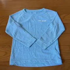 mont-bell 水色 ストライプ 長袖Tシャツ 100-105 モンベル 夏