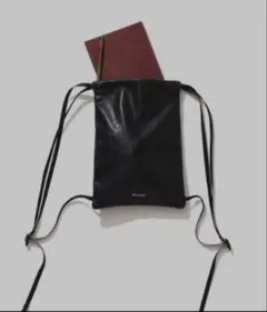 bPr BEAMS ビームス フェイクレザー ナップサック ブラック 黒