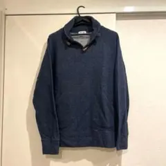 gym master ネイビー ハーフジップニット