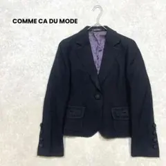 コムサデモード　テーラードジャケット　黒　ウール・アンゴラ