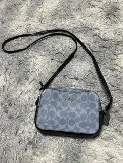 ♡希少♡コーチ 2WAY ショルダーバッグ シグネチャー タッセル 水色 