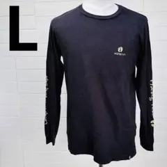 Hang Ten ハンテン ロンT 長袖Tシャツ L 黒 ロゴ コットン100%のサムネイル