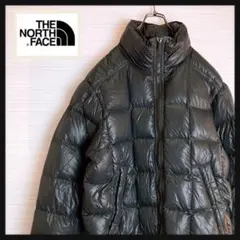美品☆THE NORTH FACEノースフェイス ダウンジャケット刺繍 ブラック