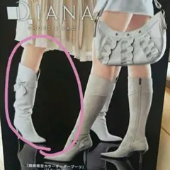 希少レアオーダー限定DIANAホワイトリボンブーツ23cm プラダジミーチュウ