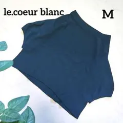 ルクールブラン ボートネック半袖ニット トップス ナチュラル 短丈 春夏 緑 M