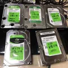 885 HDD 3.5インチ 2TB 正常 5個　まとめ売り