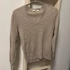 UNIQLO カシミヤ Vネックセーター XS ベージュ