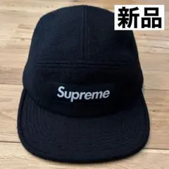 【新品】Supreme Harris Tweed Camp Cap ブラック 黒