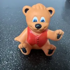 【超希少・当時物】1991年 BEE刻印 クマ ソフビ フィギュア 平成レトロ