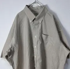 L.L.BEAN ギンガムチェック BD半袖シャツ XL