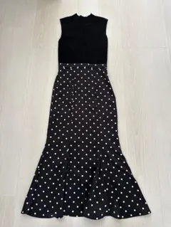 snidel ノースリニットドッキングワンピース 0size（S）