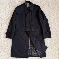 極美品　バーバリーロンドン　ステンカラーコート　キルティングライナー　L　黒