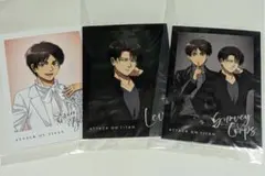 進撃の巨人　購入特典ポストカード　Black&White　リヴァイ　エレン