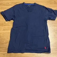 Polo Ralph Lauren ネイビー Vネック Tシャツ S