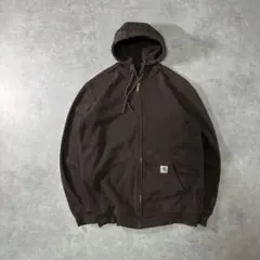carhartt 00s ジップアップ パーカー フーディ ブラウン M
