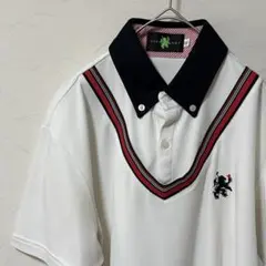 ビバハート ゴルフ 半袖ポロシャツ 重ね着風 Vネック レイヤード風 メンズ52