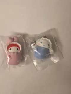 シナモロール　マイメロ おくるみベイビーマスコット