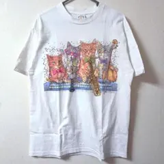 古着 ヴィンテージ PRINTS OF TAILS 猫 楽器 Tシャツ