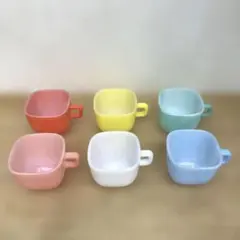 glasbake グラスベイク スクエア スープカップ 6色セット glasbake グラスベイク スクエア スープカップ 6色セット - メルカリ