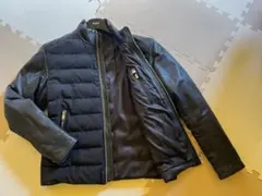 【美品】Hugo BOSS レザー切替 ダウンジャケット Lサイズのサムネイル