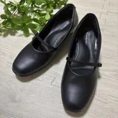 fuwaraku フワラク ストラップパンプス 23.8cm 4E ブラック