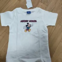 【新品】Disney ミッキーマウス Tシャツ ホワイト 100