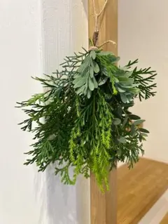 【数量限定】クリスマス　スワッグ　リース　ドライフラワー　ナチュラル　コニファー