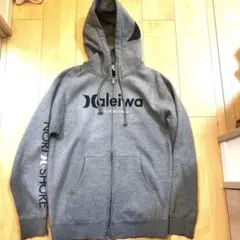 Hurleyハレイワ　ノースショア グレー フルジップ パーカー