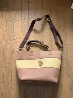 US POLO ASSNブラウン 中型 ショルダーバッグ