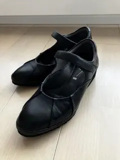 【週末限定SALE】Atelierコンフォートシューズ3Ｅ幅広黒23.5美品