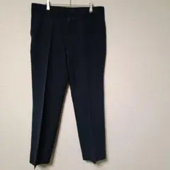スラックス ネイビー ウエスト91cm 両サイドゴム ポリエステル100％