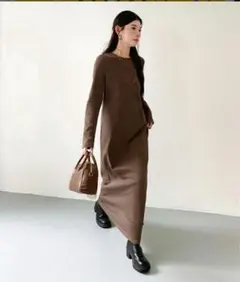 【タグ付き新品未使用】ダークエンジェル　マキシワンピース ブラウン 普通丈　M