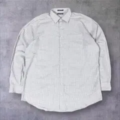 【US輸入】アメリカ古着ドライテック生地チェック柄長袖シャツビジネスカジュアル