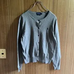 ポロラルフローレン　ピマコットン100％　カーディガン　グレー　Ｍ　レディース