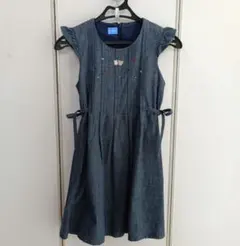 familiar デニムジャンバースカート 120cm これからの季節に！
