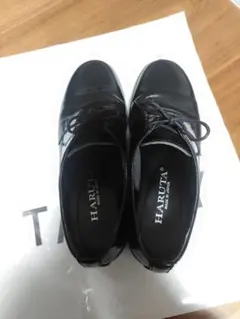 HARUTA ブラック レースアップシューズ